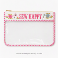 Pochette de rangement transparente en PVC pour projets de broderie au point de croix, format 7x11 pouces, pour sac de rangement de toile de broderie DIY personnalisé, étanche et de luxe