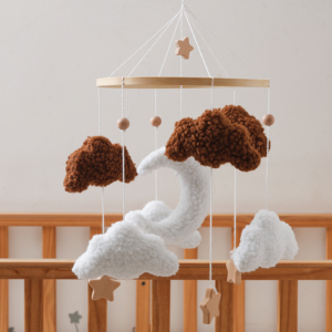 Mobile musical en feutre fait main pour berceau, décoration de chambre d'enfant, cadeau de naissance - Product Image 3