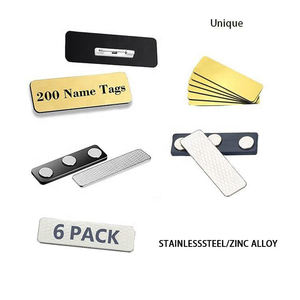 Etiquetas de Nombre Personalizadas de Metal Esmaltado, Insignias, Souvenirs para Hombre, Magnéticas, con Técnica de Plateado de Seguridad, Accesorios Personalizables para Traje - Product Image 6