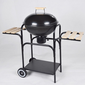 18-Inch Apple-Style Barbecue Grill With <b>Trolley</b> Outdoor Camping Patio Multifunctional Portable <b>Foldable</b> Windproof - Product Image 2