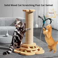 Griffoir pour chat moderne et écologique à 5 niveaux, 40 cm, en MDF résistant à l'usure et non pelucheux, avec plateau surélevé