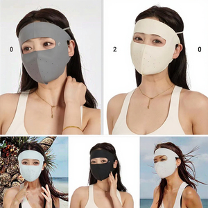 Masque de protection solaire intégral respirant en soie anti-UV pour femme, idéal pour le cyclisme – Voile fin de protection solaire estival – Vente en gros fabricant - Product Image 2
