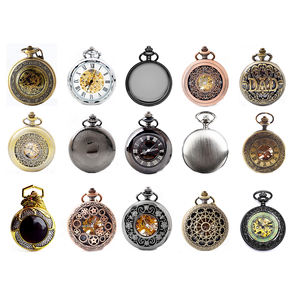 توربيون ووتش التلقائي <span class=keywords><strong>Moonphase</strong></span> الميكانيكية ساعة جيب فضة الهيكل العظمي الميكانيكية التلقائي ساعة جيب - Product Image 6