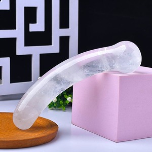 Consolador de piedras preciosas de pene de cristal natural Varita de curación de masaje sexy - Product Image 6
