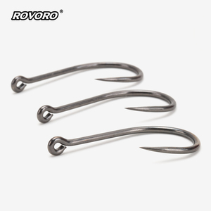 Anzuelo de Pesca ROVORO 5X-Strong para Pesca en Alta Mar, Pesca de Atún, Trolling, Acero Inoxidable con Alto Contenido de Carbono, Recubrimiento de Níquel Negro - Product Image 4