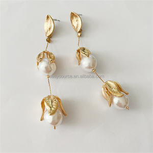 RE4667-pendientes de perlas de imitación blancas para mujer, joyería de fiesta - Product Image 1