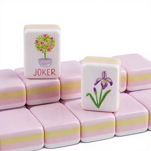 Apeco American Luxury 4-Layer Light Pink Acrylic <b>Mahjong</b> <b>Set</b> Eco-Friendly Durable & Portable 4/8 Players Factory Stock Wholesale - Product Image 1