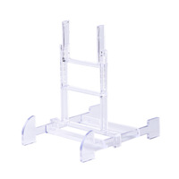 Chevalet de présentoir en plastique transparent réglable pour assiette ou bol en céramique