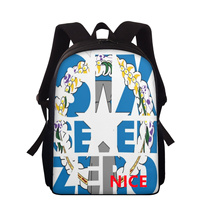 Sac à dos personnalisé en polyester imprimé Saipan avec bretelles rembourrées réglables, idéal pour l'école, les voyages, le shopping et comme cadeau de vacances