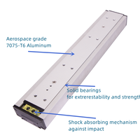 Rail coulissant auto-élastique silencieux à trois sections, design personnalisé, en alliage d'aluminium moderne, capacité de charge >200kg, pour cuisine, salle de bain, salle de sport