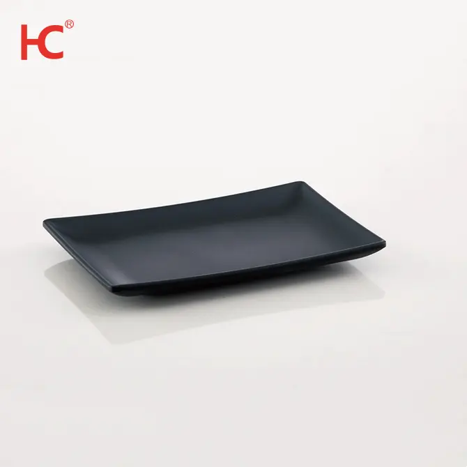 MS367 в японском стиле, набор посуды для ресторанов быстрого питания, Классическая прямоугольная меламиновая тарелка для соуса, прочная пластиковая тарелка