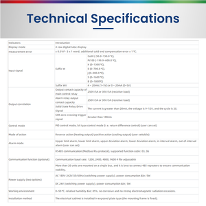 Controlador de Temperatura de Dos Canales, Medidor de Temperatura de Dos Canales, Instrumento de Dos Canales, Comunicación de Dos Canales 485 XMT-J20 - Product Image 3