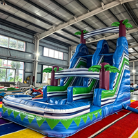 Château gonflable commercial en PVC avec toboggan, piscine, divertissement pour enfants, structure gonflable écologique
