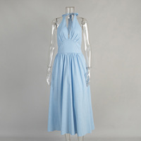 Nouvelle Robe Longue Sexy pour Femme, Col en V, Sans Manches, Idéale pour Soirées d'Été et Anniversaires, Collection 2026, Style Streetwear