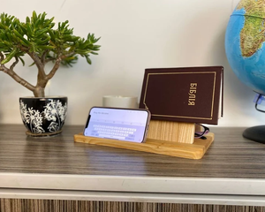 Porta Segnalibri in Legno con Sottobicchiere, Regalo per Amanti dei Libri, Organizzatore per Insegnanti, Porta Segnalibri Unico con Tazza da Caffè o Tè - Product Image 5