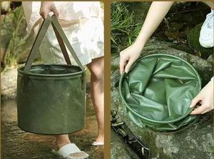 20 L Portable Outdoor Foldable <b>Water</b> Bucket PVC Hand-held Bucket Camping Multi-functional <b>Water</b> Storage Bag - Product Image 4