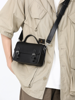 Sac bandoulière vintage structuré en cuir PU avec poignée supérieure et rabat, petit sac rétro pour femme