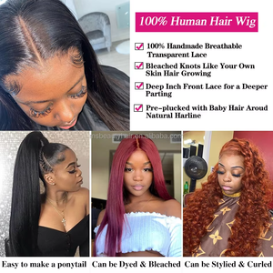 Pelucas Frontales de Encaje HD 13x6 6x6 al por Mayor, Cabello Humano Virgen con Cutícula Alineada, Pelucas Frontales de Encaje HD sin Pegamento para Mujeres Negras - Product Image 6