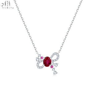 Nouveaux produits en gros du fabricant : Ensemble de bijoux en rubis, or blanc massif 18 carats, diamants naturels véritables, pierres précieuses, bijoux en rubis - Product Image 3
