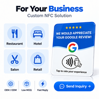 Plaque NFC personnalisée en époxy, menu interactif pour restaurant, autocollant de table carré en PVC, carte NFC pour avis Google