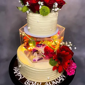 Mới nhất hình lục giác rõ ràng Acrylic món tráng miệng Rack hiển thị bánh đứng bánh tillers bánh tách cho đám cưới sinh nhật đảng trang trí