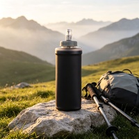 Gourde de sport personnalisée grande capacité, pliable, souple en TPU 3D, pour la randonnée et l'hydratation en extérieur