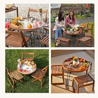 Grill de table pliable en métal personnalisé avec aération réglable et arrêt automatique pour le camping