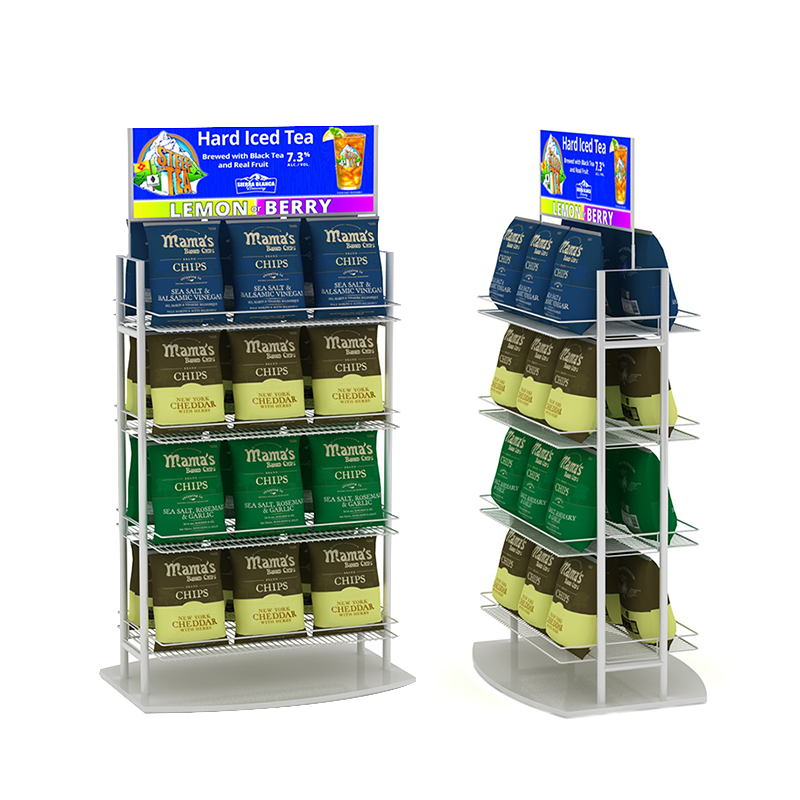 Apache Custom Model Metal Potato Chip Snack Display Rack Powder Coated for Supermarket Food Displays — view 1