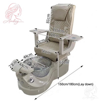 Fauteuil de pédicure haut de gamme avec dossier réglable, massage, drainage rapide et siège plus large et confortable