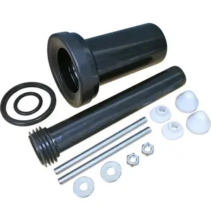 WC PP Plastic Drainage Pipe Black Outlet Flush Straight Pipe para Banheiro e WC Acessórios para Cisterna Oculta