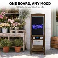 Tableau d'affichage LED RVB lumineux effaçable pour café, salon, magasin – Panneau de dessin et de message LED sur pied