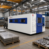 Machine de découpe laser à fibre CNC 5 axes Linghan Laser 3015 avec table d'échange automatique BMP, haute productivité pour tôles métalliques