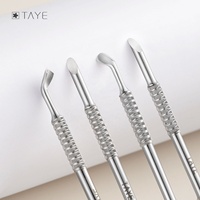 Pousse-cuticules en acier inoxydable double fonction, éliminateur de peaux mortes, vente en gros