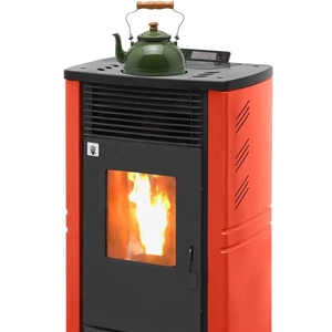 Estufa de Pellets Independiente de 9.7KW para Sala de Estar, Diseño Contemporáneo, Funcionamiento Silencioso, Combustión Limpia, Ofrece Calefacción Óptima - Product Image 1