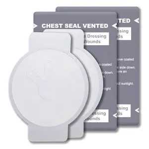 Vented Chest Seal Wound Dressing Adhesive Sterile Chest Seal First Aid kIt for Outdoor Survival