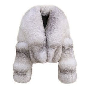Bán Buôn Mới Thời Trang Mùa Đông Dày Ấm Áo Khoác Lông Phụ Nữ Crop Bất Fox Fur Coat - Product Image 5