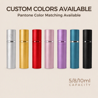 Flacons de parfum rechargeables en aluminium 10 ml 5 ml 8 ml avec capuchon magnétique noir et atomiseur pressurisé pour parfum