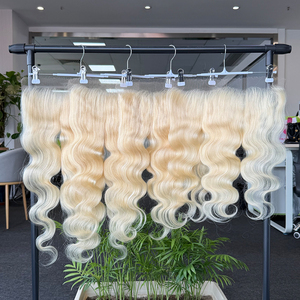 โรงงานผลิตผมแท้เวียดนามแบบลอน Body Wave สีบลอนด์ ขนาด 14-20 นิ้ว  613 hd lace frontal 13X6 13x4  พร้อม HD Lace Frontal และ Closure - Product Image 2