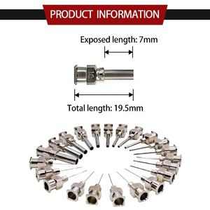 Jarum Dispensing 1 inci, Semua Logam, Ujung Tumpul Baja Anti Karat, Luer Lock, Ukuran 8, 10, 12, 14 Gauge - Product Image 4