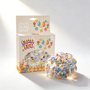 Hot Easter Clear Slime Kit DIY Stress Relief Sensory Toy for Kids Party Favors Bulk Custom Factory Manufacturer - Product Image 1