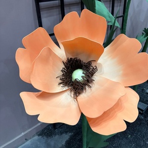 Grandes fleurs de pavot en EVA lumineuses, faites à la main, étanches et ultra-réalistes pour la décoration de centres commerciaux et les vitrines de festivals - Product Image 3