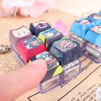 Custom Logo Anime Style Luminous UV Printed Customized Color Acrylic Portable Novelty Stress Switches PVC Keycap Gifts Promotion