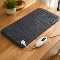 Almohadilla Eléctrica de Lujo Gris Personalizada OEM de Fábrica, 30x60cm, Controlador Digital LED, 6 Niveles de Calor, Apagado Automático de Seguridad, Cálida