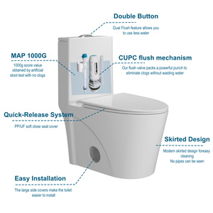 Sanitaire keramiek toiletten, één geheel, goud-wit gekleurd, Gold Line Design. - Product Image 2