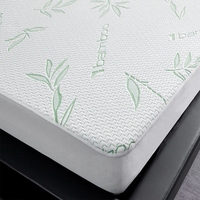 Matelas pliant silencieux et imperméable en bambou personnalisé et housses vente directe d'usine housse de matelas en fibre de bambou