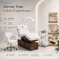 Table de soin électrique de luxe en gros à 4 moteurs réglables pour salon de beauté