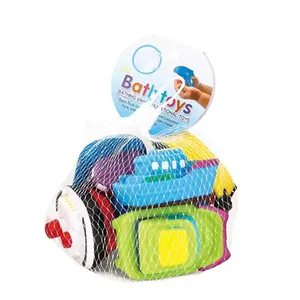 Brinquedos de banho para bebês, 6 peças, spray de borracha macia, brinquedos de água, barco, banho, para crianças