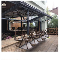 Ventana Plegable de Aluminio con Diseño de Rejilla Vertical Insonorizada para Bares, Tiendas y Cafeterías