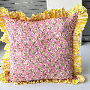 Housse de coussin de canapé en tissu tissé 100% coton de haute qualité, housse de coussin rayée, coussin personnalisé - Product Image 1