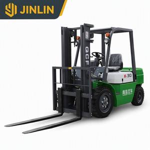 Chariot élévateur électrique à 4 roues, 2 tonnes, 3 tonnes, batterie au lithium avec déplaceur latéral, mât simple/double/triple étages, tout-terrain, pour usage en usine - Product Image 1